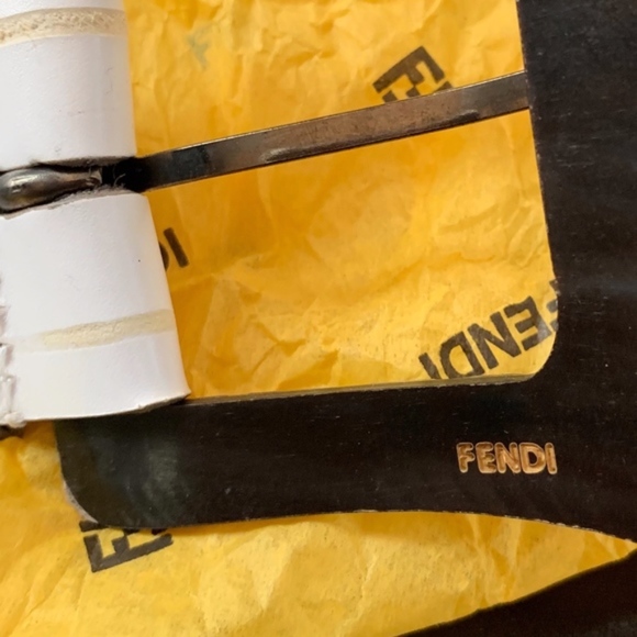 NWOT Fendi White Leather Belt - Picture 2 of 8